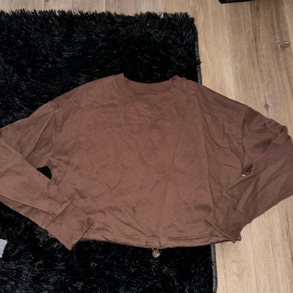 Brown cropped hoodie - Picture 1 of 2